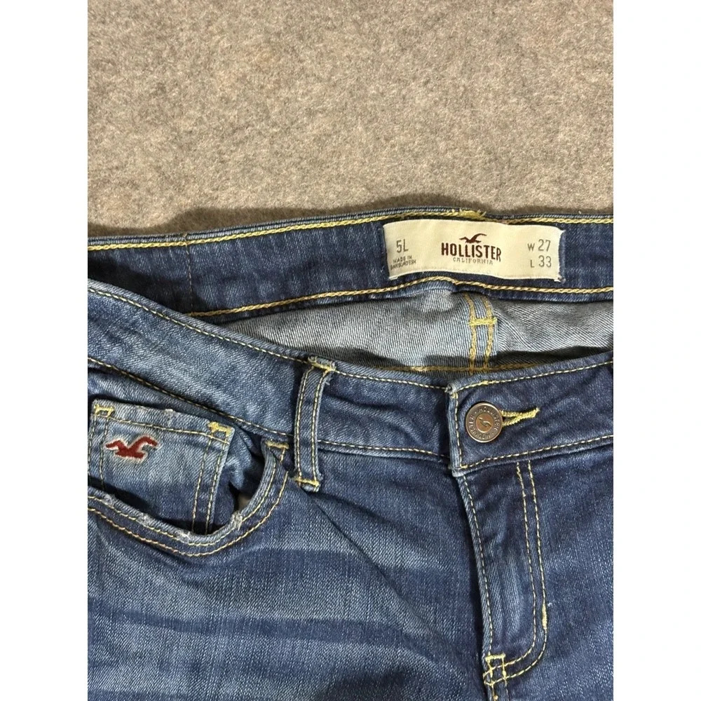 Hollister Super Skinny Jeans‎ Womens 5L W27 L33 Medium Wash Low Rise Denim Pants